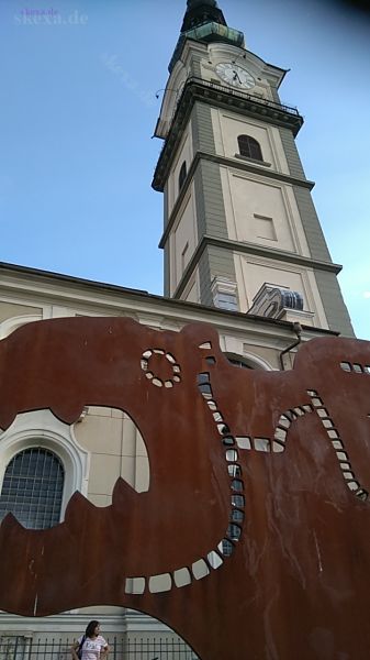 2018 - Austria, Klagenfurt - Pfarrkirche mit Lindwurm-Skulptur
Schlüsselwörter: Austria;2018